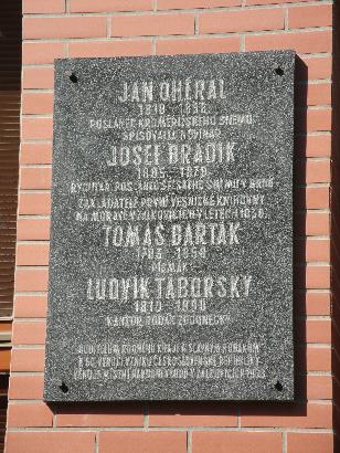 Pamětní deska buditelům rodného kraje a slavným rodákům