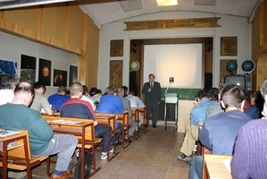 Pohled do přednáškového sálu Hvězdárny Valašské Meziříčí.