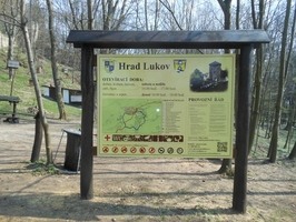 předhradí s mapou naučných stezek_foto SPHL